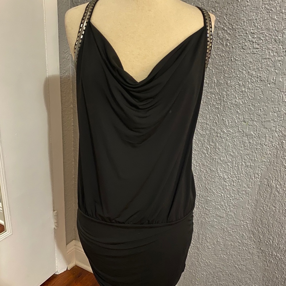 Black and silver detailed dress. Worn Once